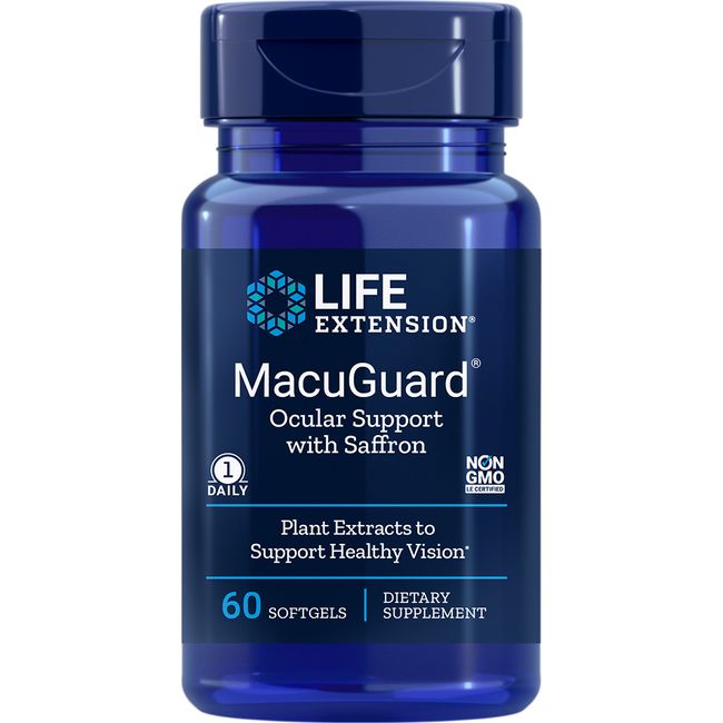 Life Extension MACUGUARD® OCULAR SUPPORT WITH SAFFRON 60 SOFTGELS