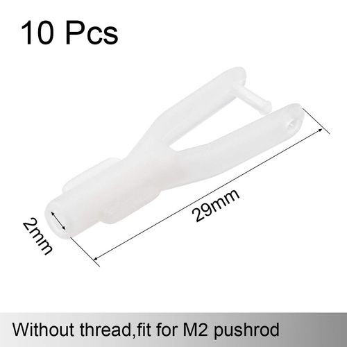 uxcell 10pcs Nylon Clevis 2x29mm for RC Aeromodelling Airplanes Parts Jet Replacements