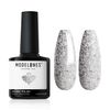 Modelones Spacewalk Silver Gel Nail Polish, 1 Pcs 15ml Soft Christmas Color Gel Nail Polish Soak Off LED Long Lasting French Manicure Essential Gel Nail Salon Design DIY at Home Gifts for Women