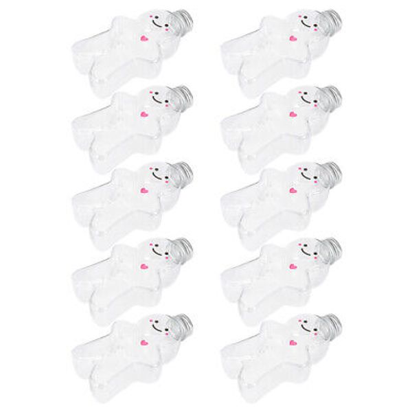 10 Pcs Christmas Drink Bottle Gingerbread Cookie Jars Gifts Candy