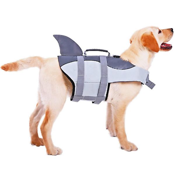 Dog Life Jacket Pet Safety Vest for Swimming Boating, Dog Shark Life Jacket 2xl