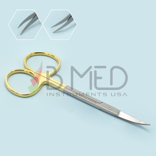 OR Grade TC Iris Gum Tissue Scissors 4.5" Curved Surgical Dental Instruments