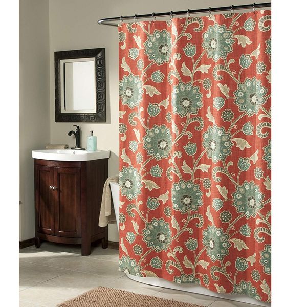 FLOWER  fabric Shower Curtain
