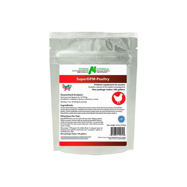 SuperDFM-Backyard Poultry, Probiotic Supplement for Poultry, Makes 120 Gallons