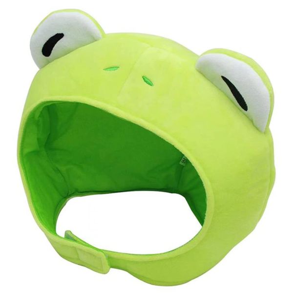 TAORANJU Frog Hat Green Anime Plush Frog Shaped Hat Cap Headwear Funny Novelty Plush Hat Funny Novelty Plush Hat Party Hats for Kids Adults