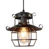 Rustic Metal Cage Pendant Light Industrial Ceiling Lamp Hanging Lighting Fixture