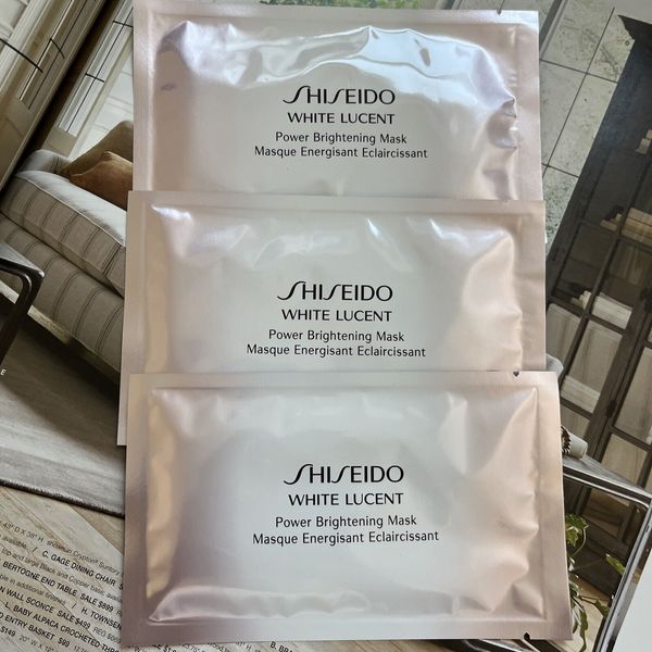 SHISEIDO White Lucent Power Brightening Mask sheet lot set x 3 New Sealed