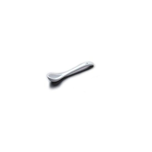 CKS White Ceramic 10cm Salt Spoon (Pack of 6)