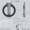 SCIOLTO Magsafe Stand [Angle Free/Foldable, Double-Sided Magnet] Smartphone Stand Magsafe Compatible, Ring Stand, Compact (Black)
