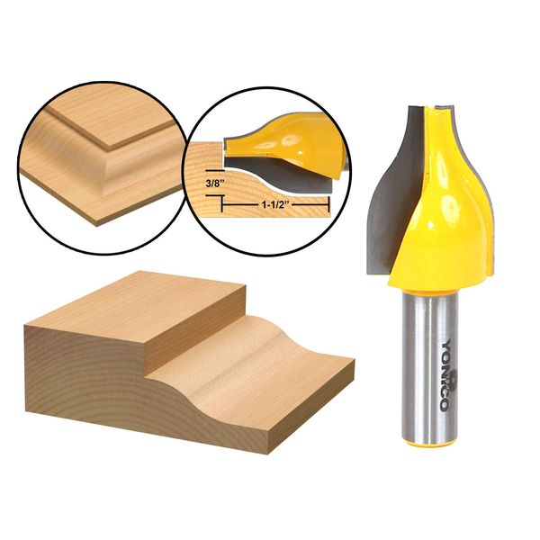 YONICO Router Bits Raised Panel Vertical Ogee 1/2-Inch Shank 12147