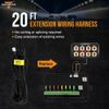 20FT Wiring Harness Extension Cable For AUXBEAM 6/8 Gang Switch Panel A Series