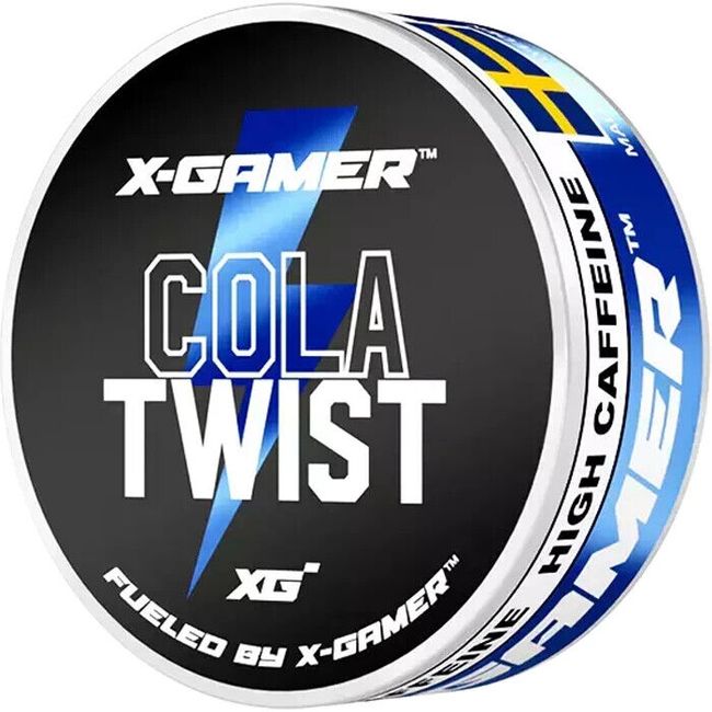 X-GAMER Cola Twist, 5xTins Pouches, 50 mg Caffeine , Free Shipping