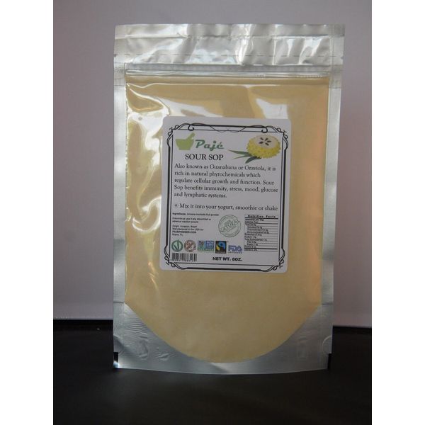 SOURSOP FRUIT powder(not leaves) 8oz 1/2lb  Guanabana Graviola Cell health PAJE