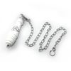 Victorian traditional ceramic & chrome flush pull for high level cistern