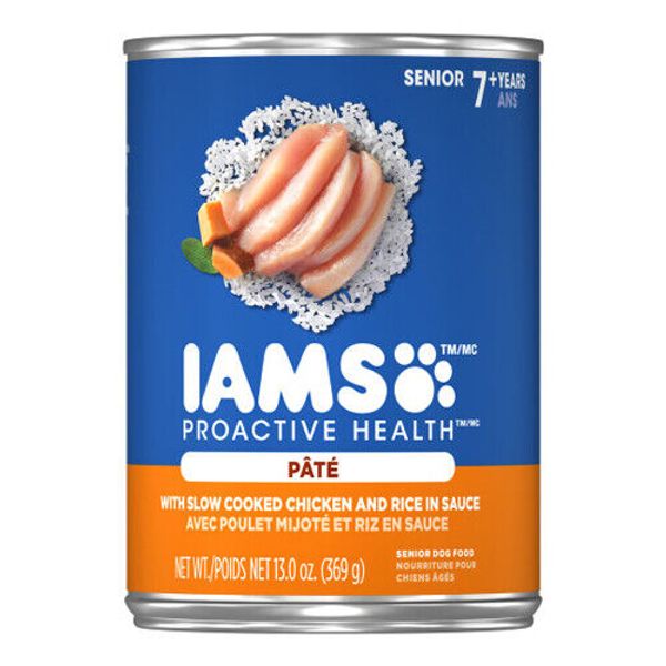 IAMS Proactive Health Pat? Senior Wet Dog Food Chicken & Rice, 12Each/12.3 Oz (C