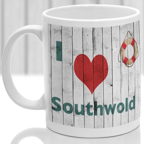 Southwold Mug, Gift to Remember Suffolk, Ideal Present,Custom Design.