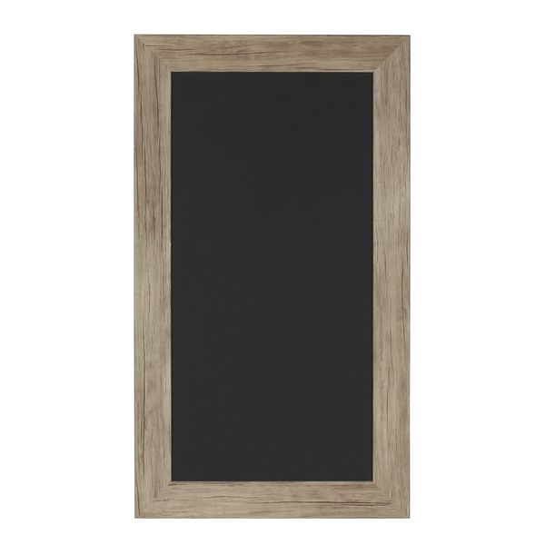 DesignOvation Beatrice Framed Magnetic Chalkboard, 13x23, Rustic Brown