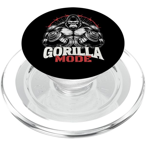 Gorilla Mode Workout Exercise Lifting Weights Strong Gym PopSockets PopGrip for MagSafe