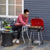 Portable Charcoal Grill w/ Wheels Bottom Shelf Adjustable Vents Picnic Camping