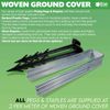 Elixir Gardens 4m x 10m Woven Weed Control Landscape Fabric + 20 Pegs