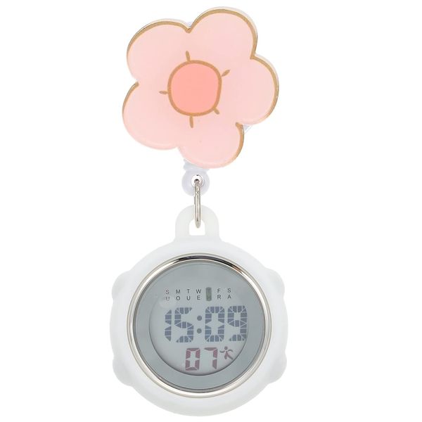 Digital Watch Watch Retractable Fob Watch - Cute Cartoon Pattern Digital Pocket Watch Clip On Hanging Watch for Nurses Doctors Digital Watch Watch