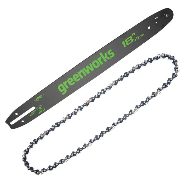 Greenworks 18-Inch Chainsaw Bar & Chain Combo 2904102