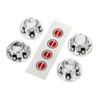 TRAXXAS Centre caps, wheel (chrome) (4), decal sheet (TRX8176)