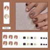 F061 Nail Tips, Pack of 24, False Nails, Foot Nails, Reusable, Summer, Weddings, Coming-of-Age Ceremonies, Easy to Remove, For Foot