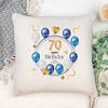 ukgiftstoreonline Personalised 70th Birthday Gift Cushion Present Design