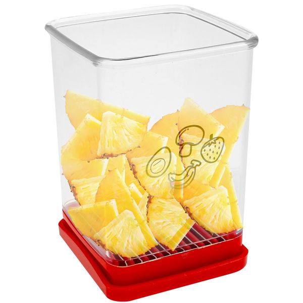 Speed Cup Slicer with Push Plate 4.1×2.9in Portable Cup Slicer Efficient Fruit Vegetable Slicer Cup Multifunctional Compact Strawberry Cutter Slicer Cup Egg Slicers for Home Kitchen