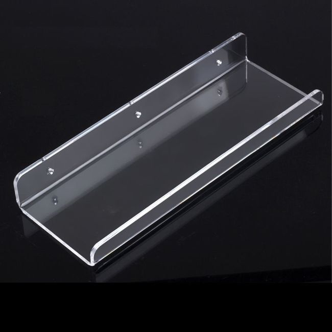 40Cm Storage Rack Acrylic Shelf Clear Wall Mounted Thick