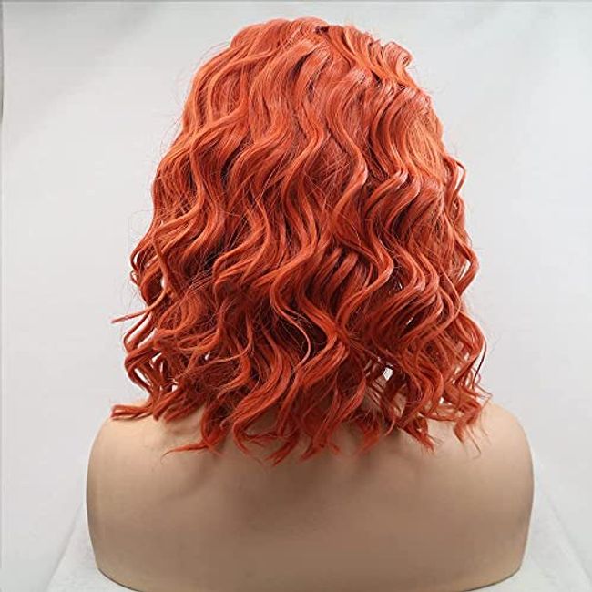 Xiweiya Wigs Long Straight Bright Red Hair Synthetic Lace Front Wig Middle  Part with Heat Resistant Fiber Soft Natural Hairline Replacement Wig for