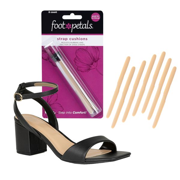Foot Petals Strappy Strips Strap Cushions-Buttercup-8 Count