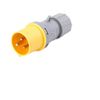 K M Electronics 110V 16A PLUG TO SOCKET YELLOW EXTENSION SITE GENERATOR TRANSFORMER POWER CABLE (1M)