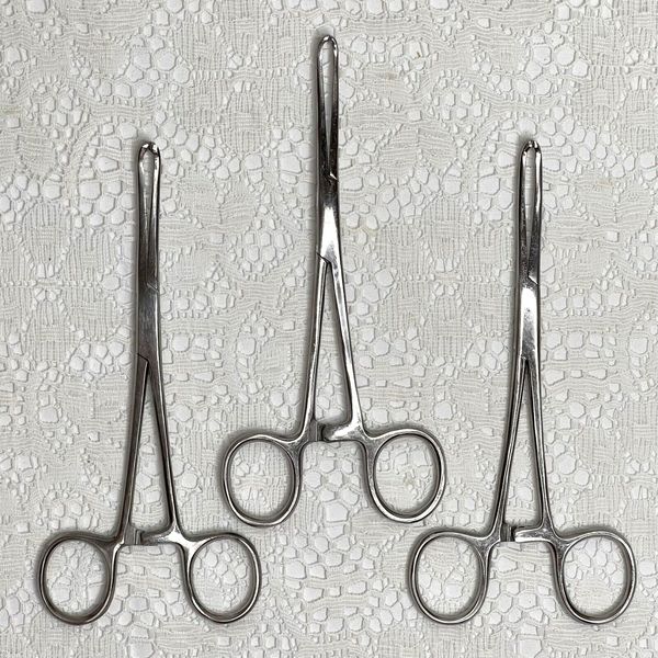 3 Allis Clamp Forcep 6" Surgical Operating O.R. Veterinary Locking Instrument