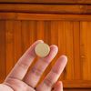 HAOCHEN 8 Pcs Solid Brass Door Knobs, Round Single Hole Cupboard Door Handles, Small Pull Knobs Hardware with Screws for Wardrobe Door, Dresser Drawer, Kitche(0.9 * 0.79 in)