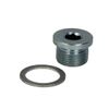 febi bilstein 37944 Oil Drain Plug with seal ring, 1 unit, silver