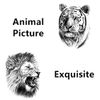 6 Pcs Lion Temporary Tattoo Stickers Tiger Face Fake Tattoo Stickers Body Art Tattoos For Men Women