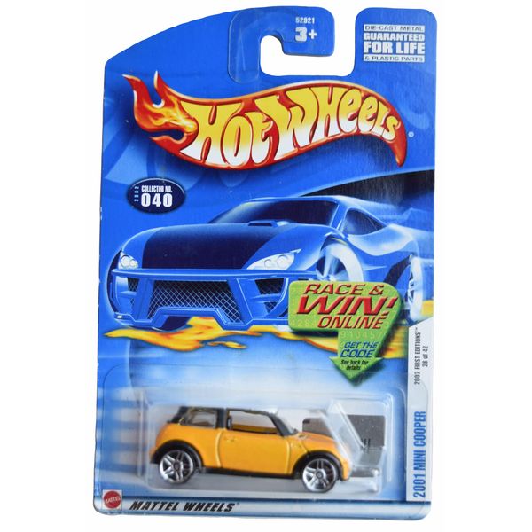 Hot Wheels 2001 Mini Cooper, Yellow #40