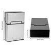 2 Pcs Lightweight Cigarette Case, Gray Silver Aluminum Cigarette Box Holder