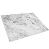White Marble Funky Glass Placemat Kitchen Table Mat Worktop Saver Protector