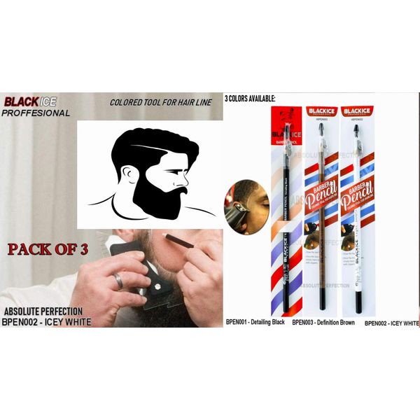 Black Ice Spray Barber Pencil (Black) Model: