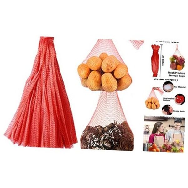 Reusable Produce Mesh Bags, 24 Inch Seafood Boil Bags for Crab Clam Shellfish