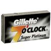 GILLETTE 7 O'CLOCK SUPER PLATINUM COATED DOUBLE EDGE SHAVING BLADES 100 COUNT