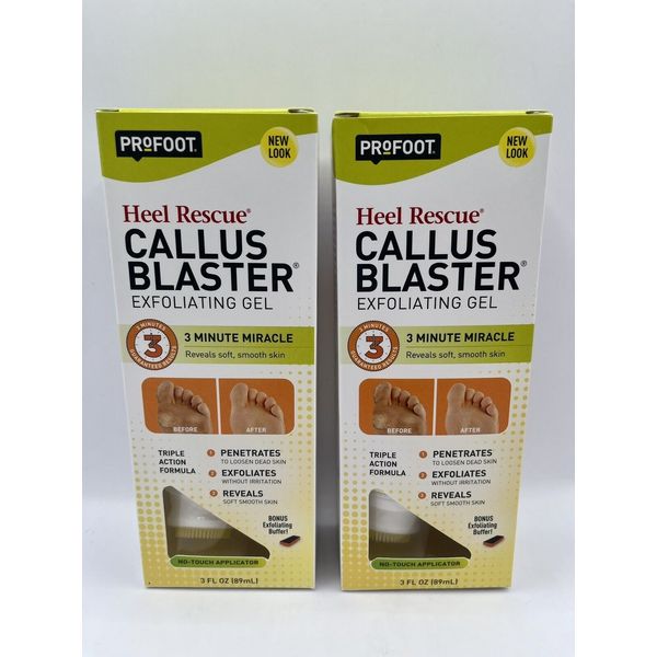 Callus Blaster Exfoliating Gel, 3 fl oz (89 ml) Each (Lot of 2) New In Box