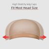 URAQT Wig Caps, 4 Pcs Stretchy Nylon Stocking Wig Cap Ultra Thin, Unisex Wig Cap to Hold Wig in Place for Women Men, Breathable Wig Net Cap for Long Short Hair