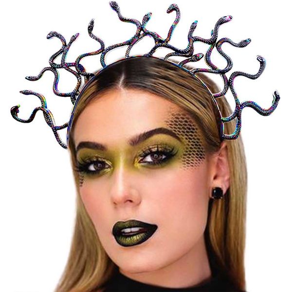 BARTOSI Medusa Headband Snake Headbands Greek Goddess Headpiece Halloween Costume Headwear Hair Accessories for Women
