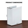 3 Ring Binder, 2.5" Professional Angle D-Rings, Presentation Folder for Standard Pages with Inside Pockets, Customizable Clear View White Binder (3.2" Spine)