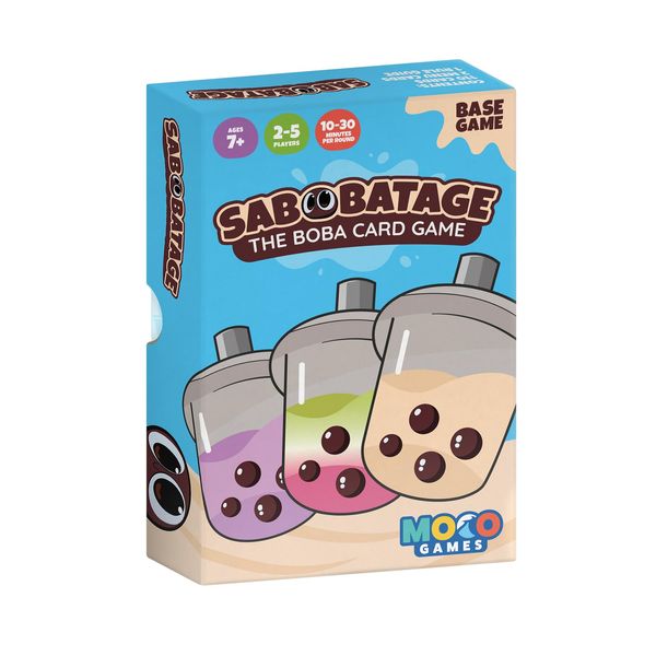 Sabobatage: The Boba Card Game | Easy Family-Friendly Party Game | Card Games for Adults, Teens & Kids | 2-5 Players (Base Game 3rd Edition)