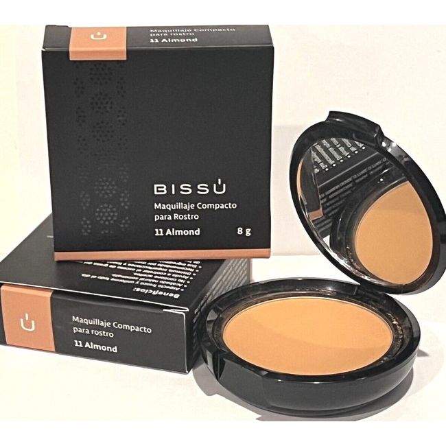 BISSU POWDER SEMI MATTE (MAQUILLAJE COMPACTO)  11 ALMOND   8G  2 PACK